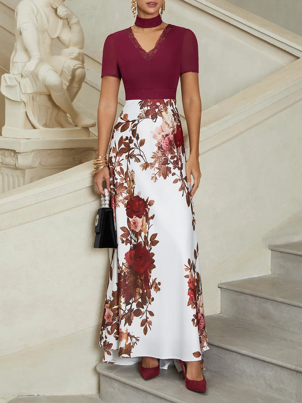 Winona - Lace Floral Maxi Dress