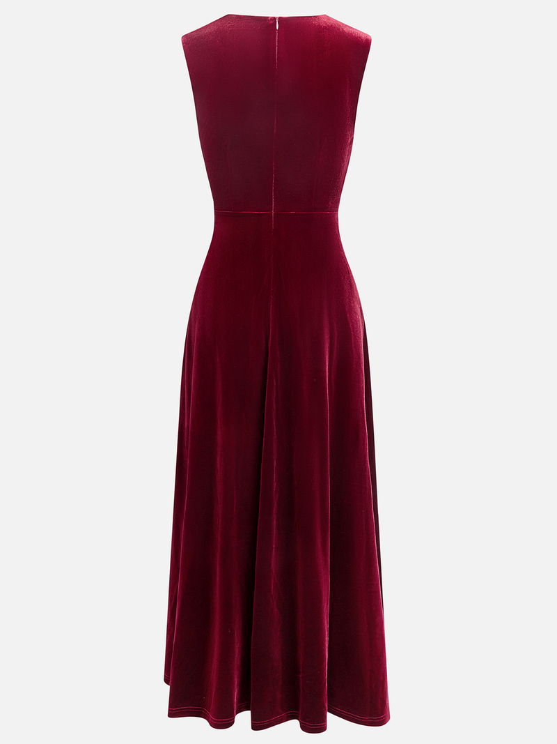 Raelynn - Velvet Rhinestone Midi Dress
