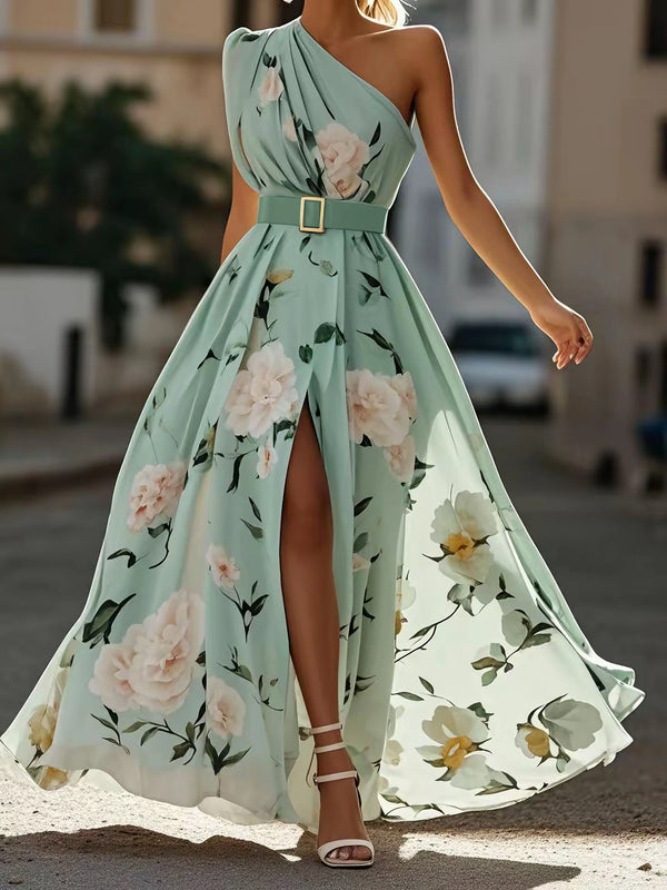 Viveca - Floral Ruched Chiffon Dress