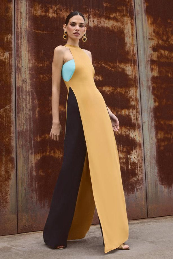 Jessica - Elegant Turquoise Jumpsuit Dress