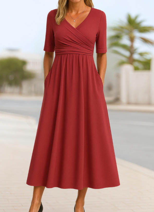 Monica - Elegant Stylish Crossover Dress