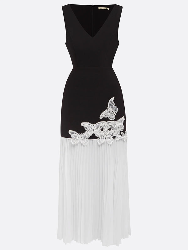 Aaliyah - Pleated Floral Classical Dress