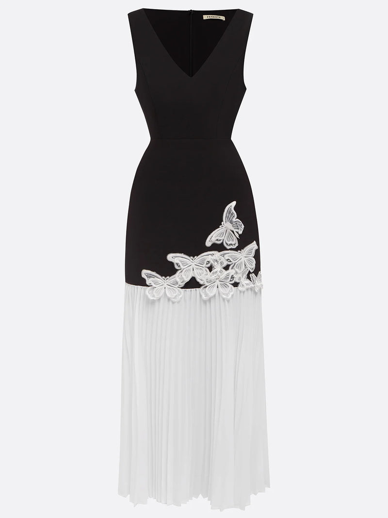 Aaliyah - Pleated Floral Classical Dress