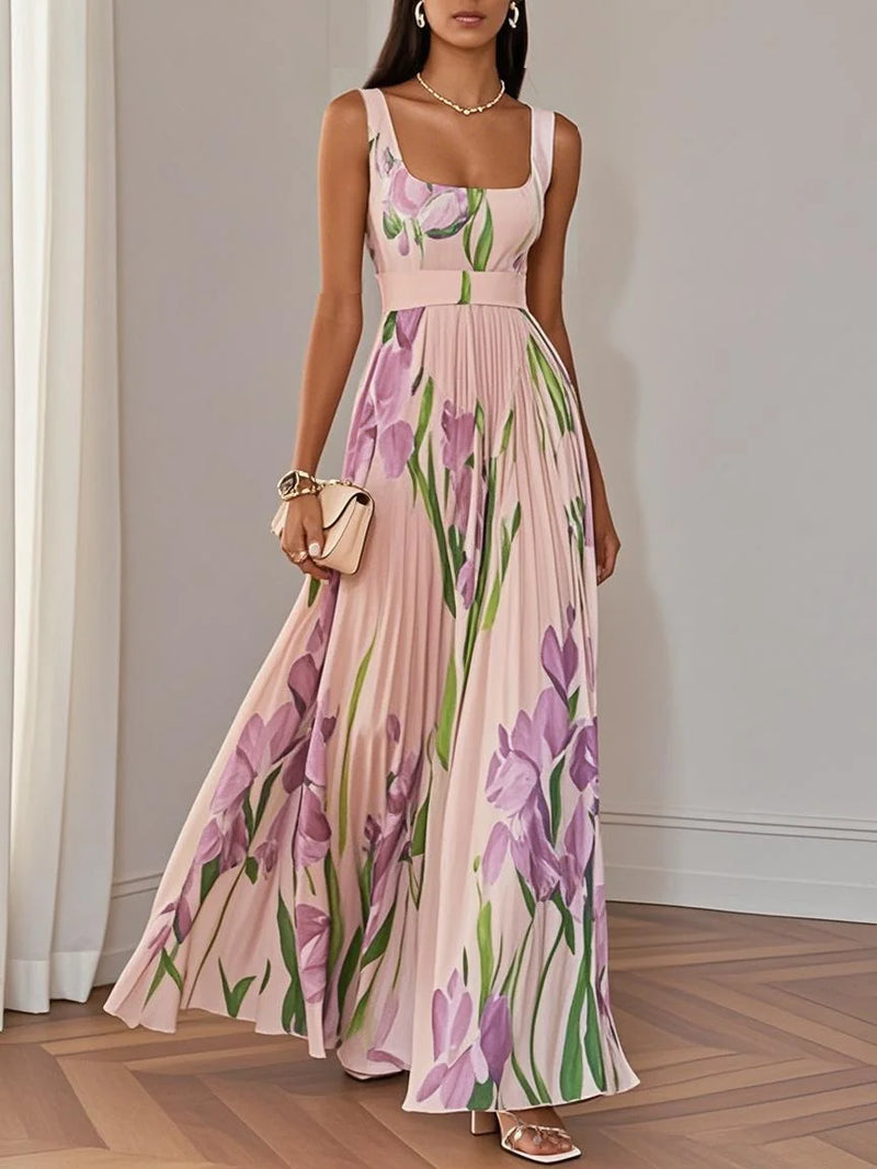 Raya - Chiffon Floral Sleeveless Dress