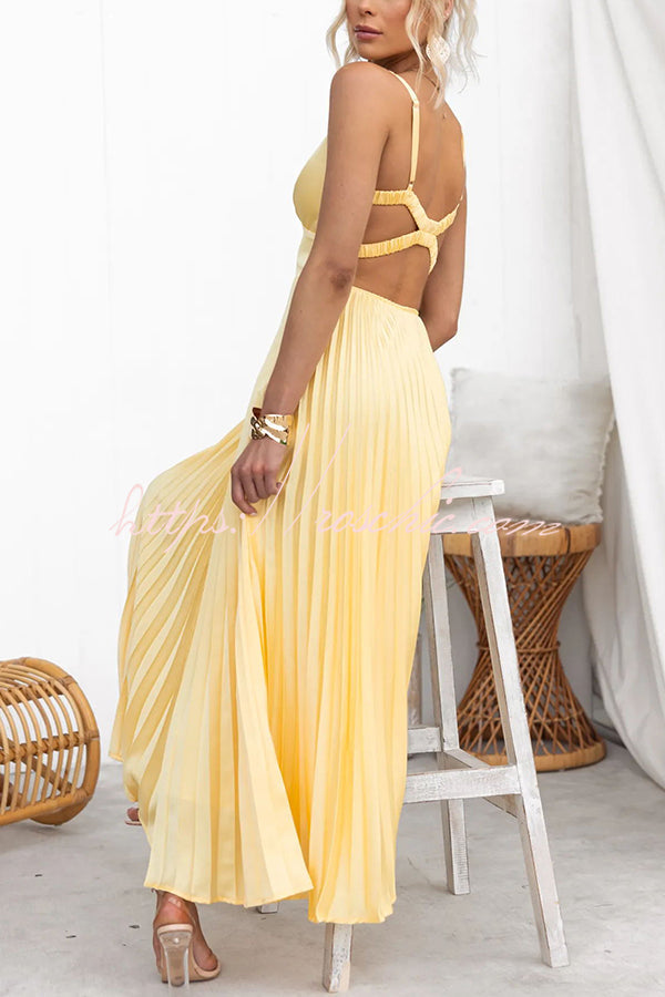 Soleil - Stunning Pleated Maxi Dress