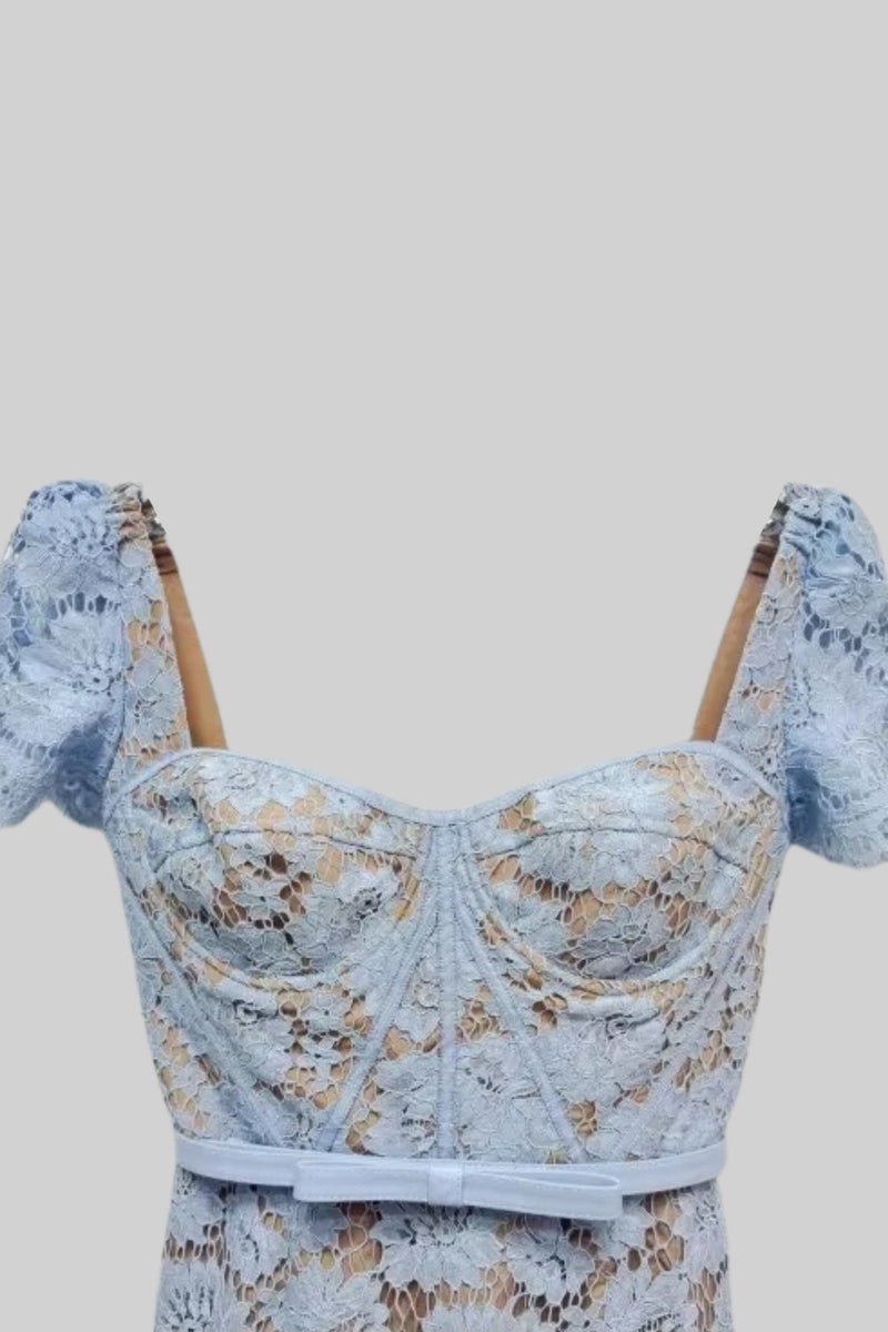 Naiselle - Short Sleeved Lace Dress
