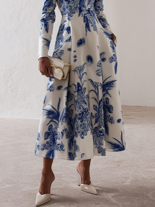 Blair - Classic Floral Midi Dress