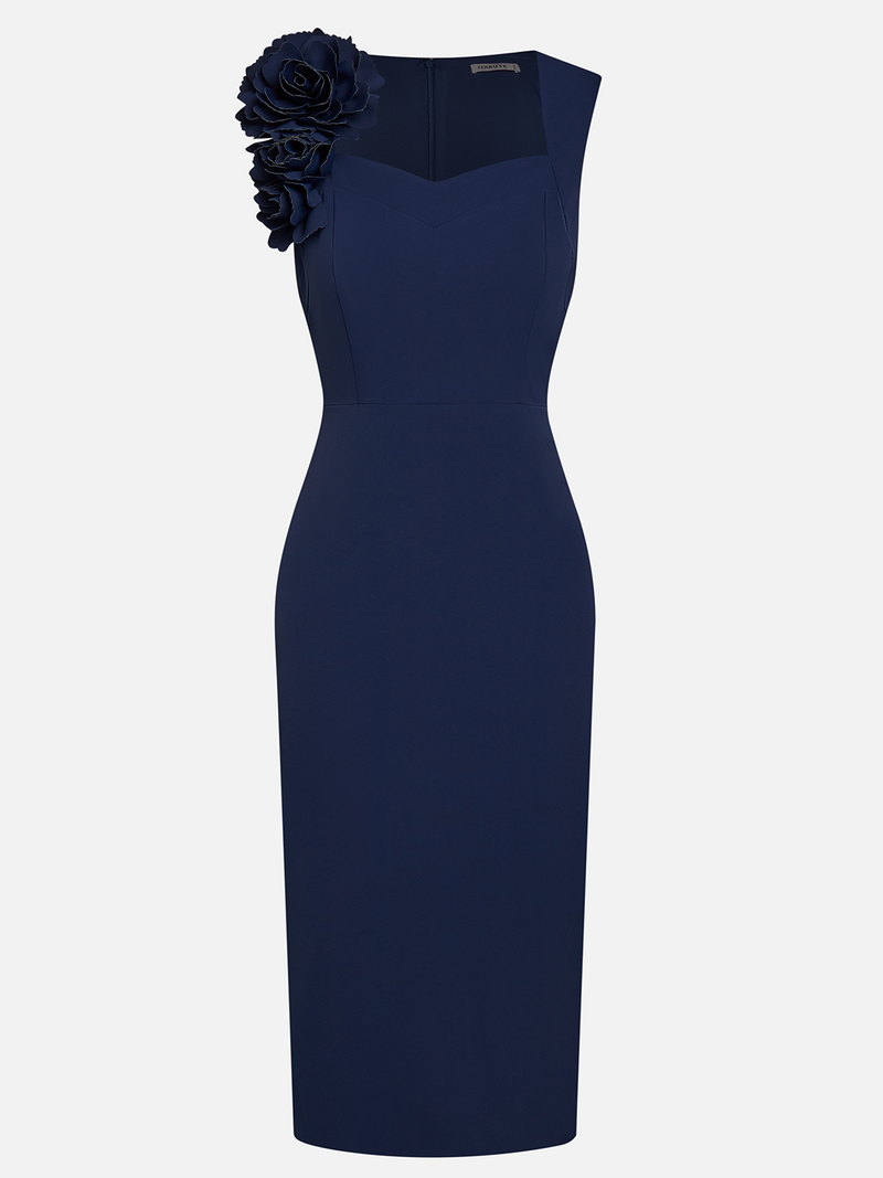 Lukrada - Floral Classic Sweetheart Dress