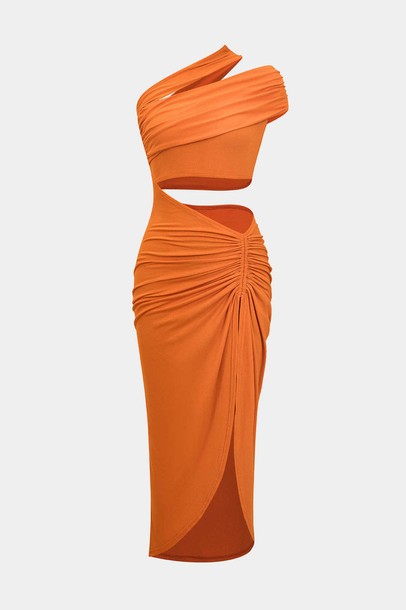 Lola - Asymmetrical Cut Slit Dress
