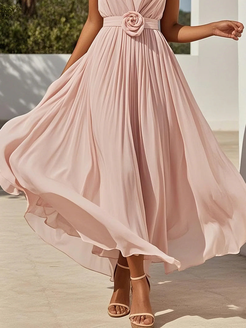 Lavenda - Elegant Chiffon Maxi Dress