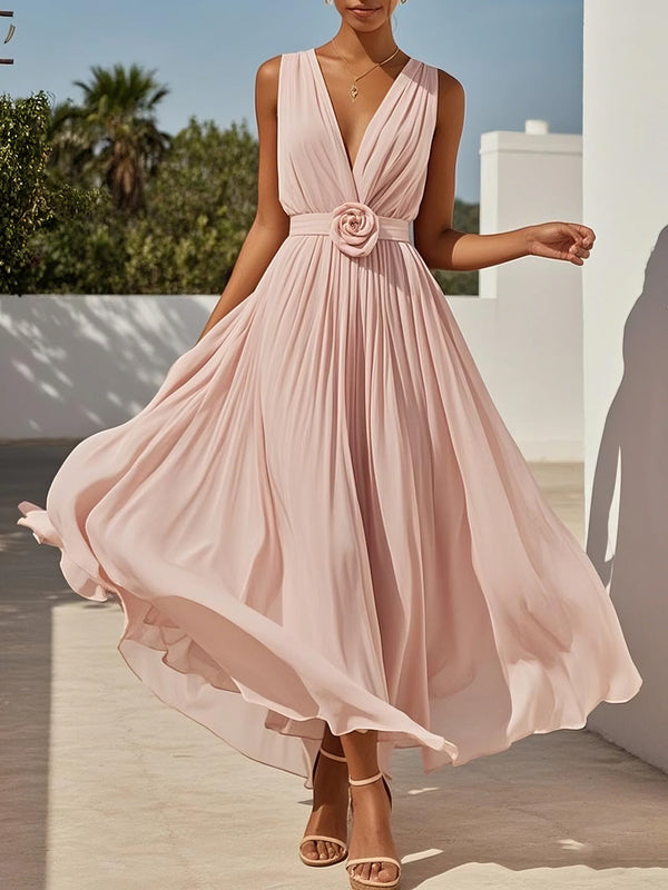 Lavenda - Elegant Chiffon Maxi Dress
