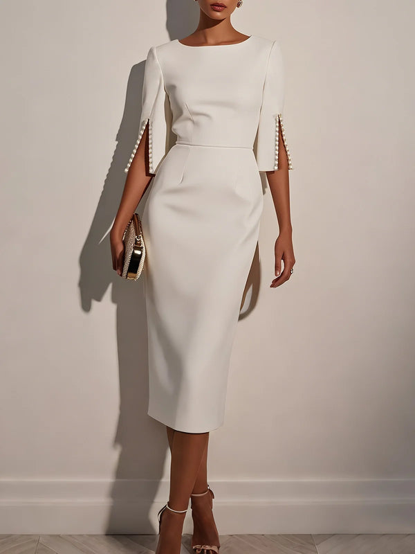 Perela - Classic Pearls Midi Dress