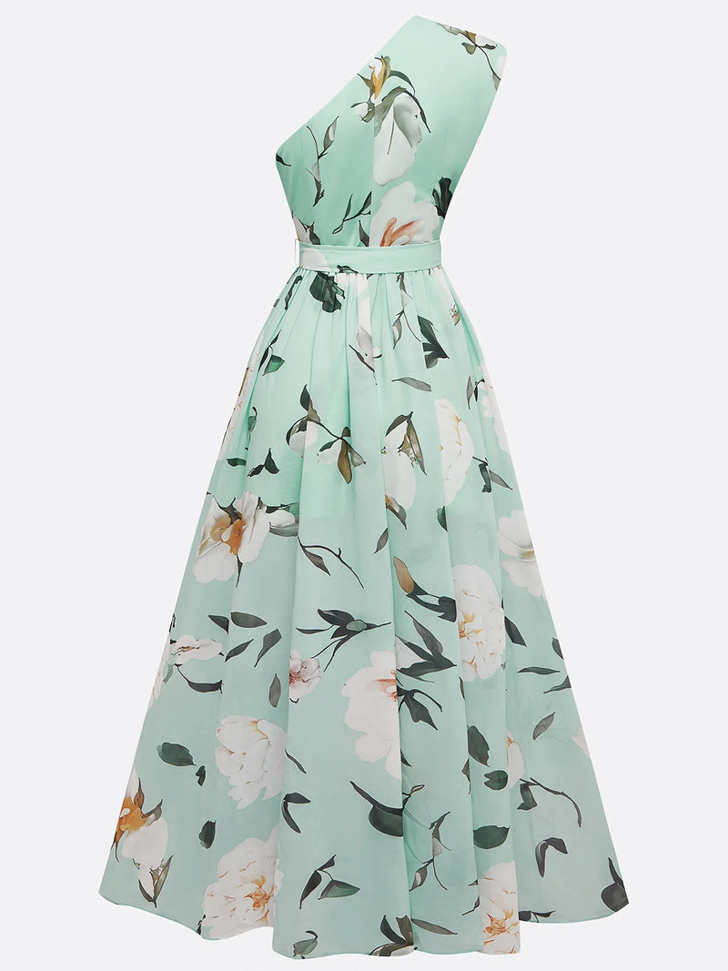 Viveca - Floral Ruched Chiffon Dress