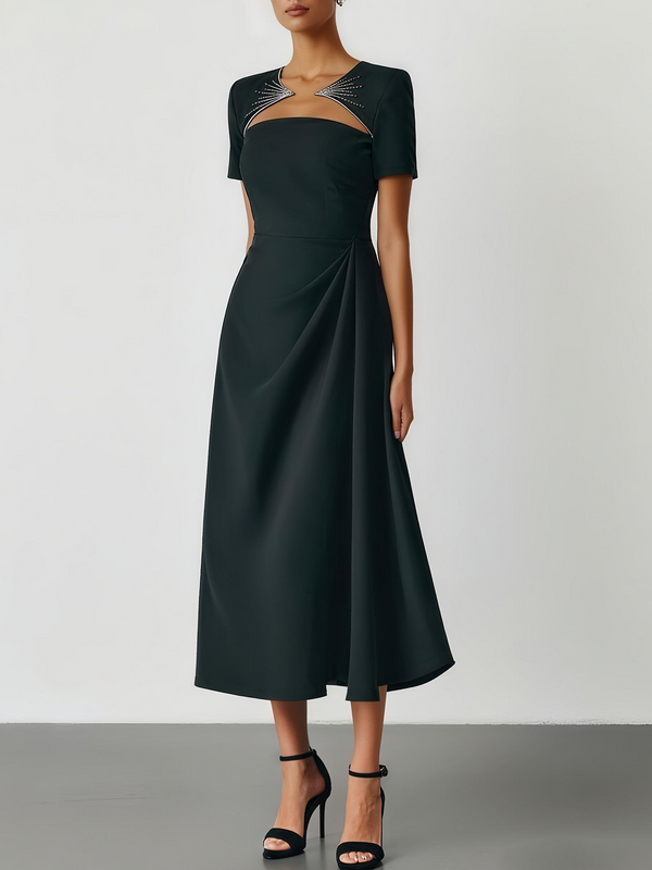 Amara - Classic Crew Midi Dress