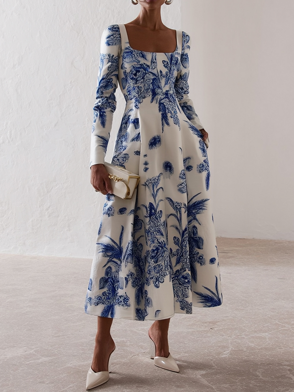 Blair - Classic Floral Midi Dress