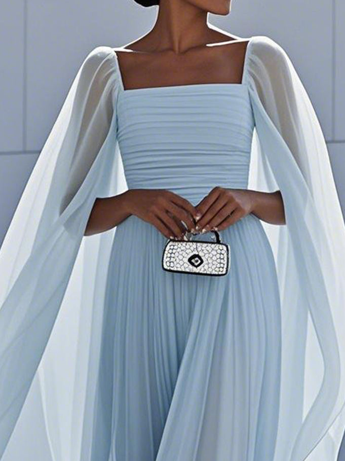 Noore - Square Neck Long Dress