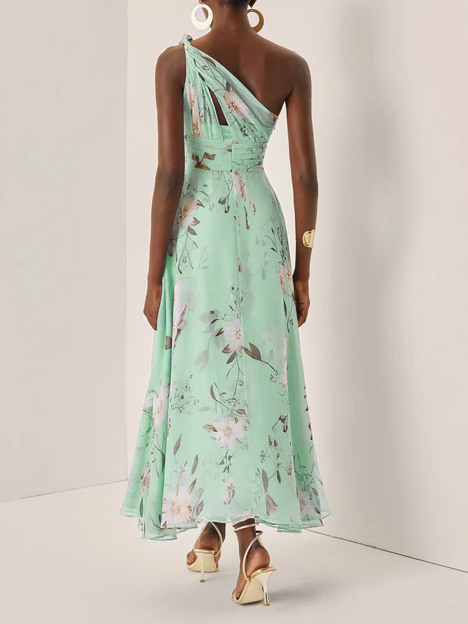 Aurelia - Floral Ruched Chiffon Dress