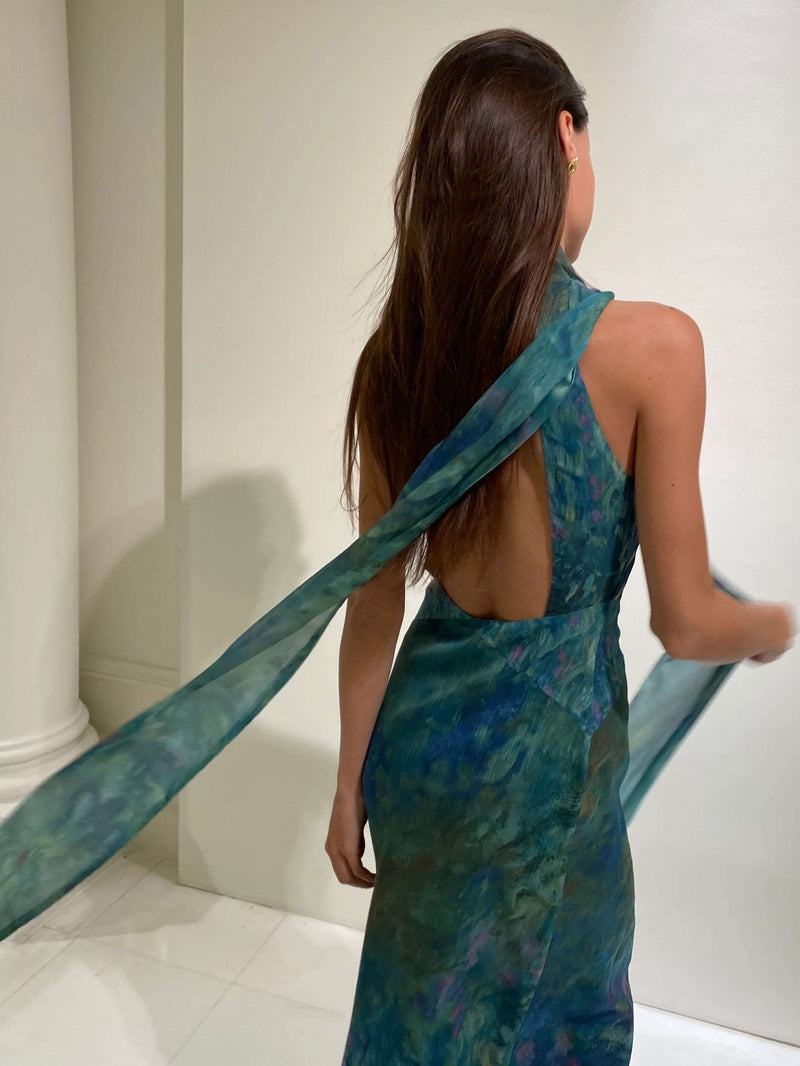 Irises - Luxury Monet Maxi Dress