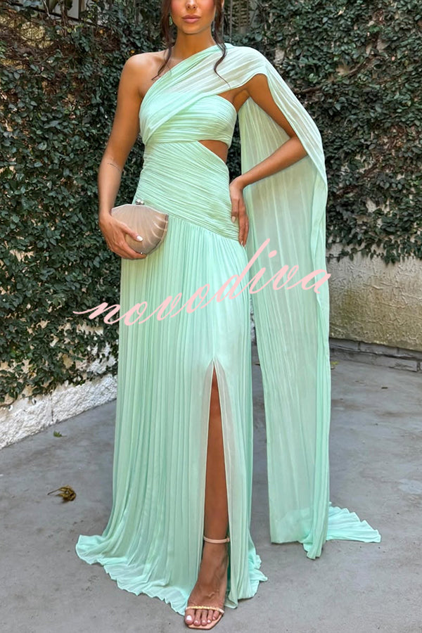 Ravina - Chiffon Pleated Maxi Dress