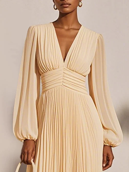 Kristy - Pleated Ruched Balloon Dress