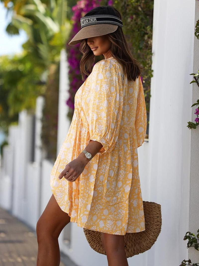Tunica - Romantic Billowing Ruffle Dress