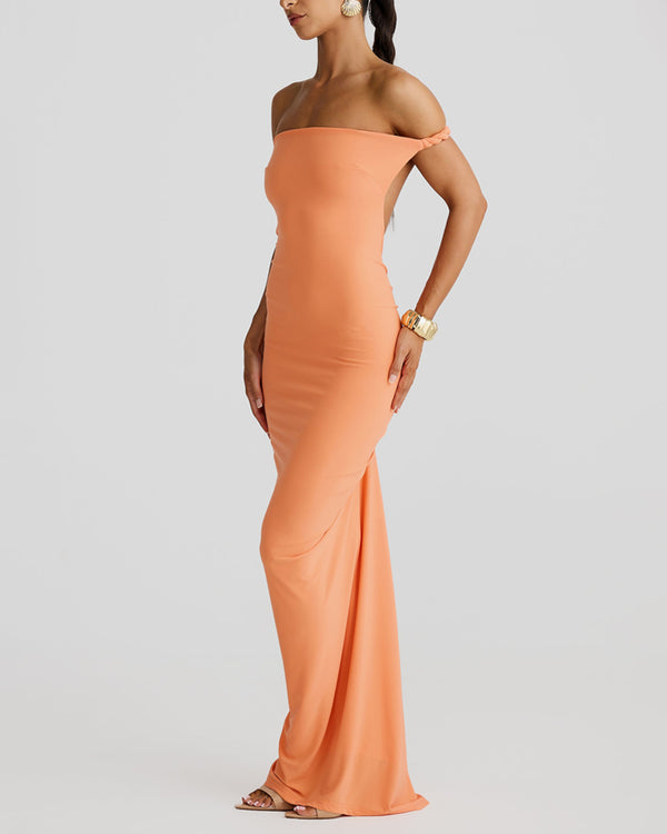 Valeria - Luxury Backless Woven Dress