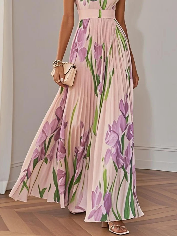 Raya - Chiffon Floral Sleeveless Dress