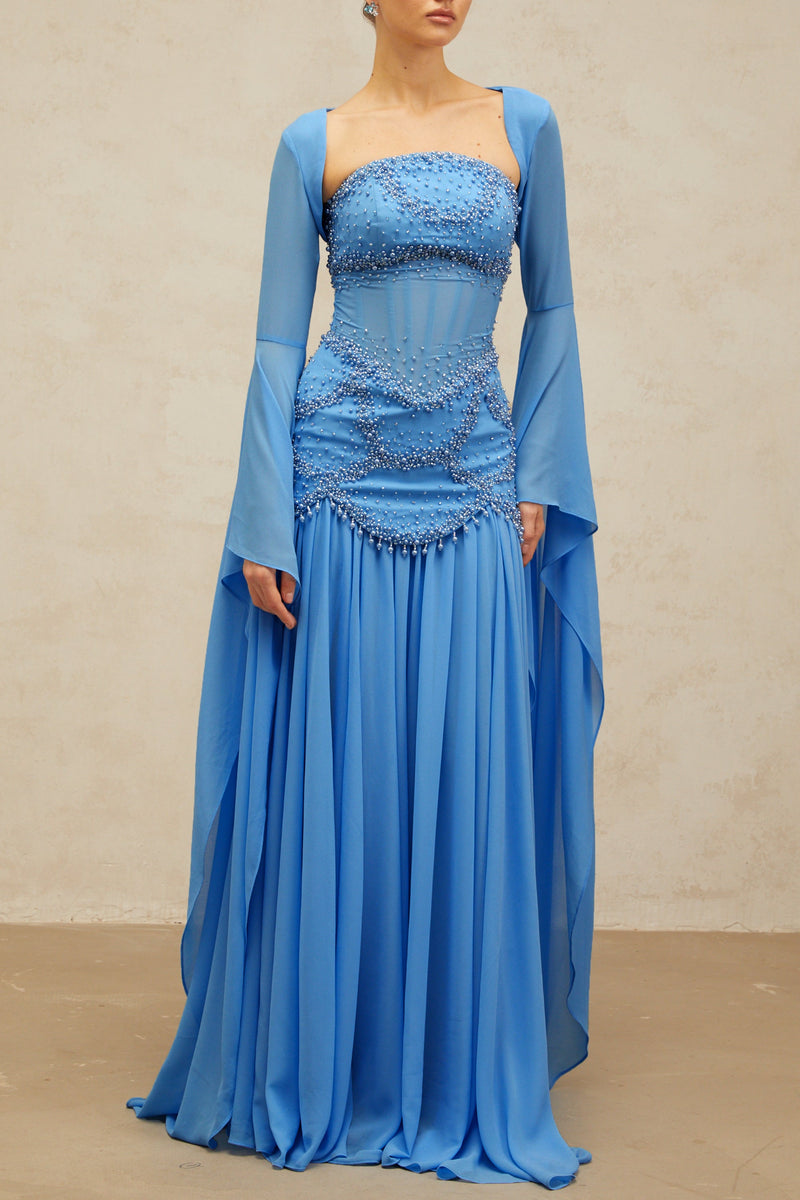 Xena - Faux Pearl Embellished Dress