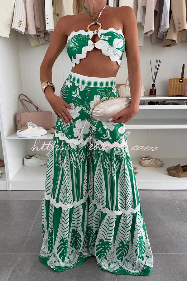 Liorael - Unique Print Halter Top Set