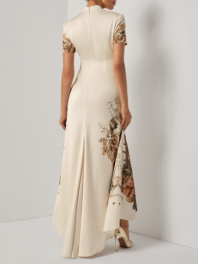 Lunarka - Floral Satin Maxi Dress
