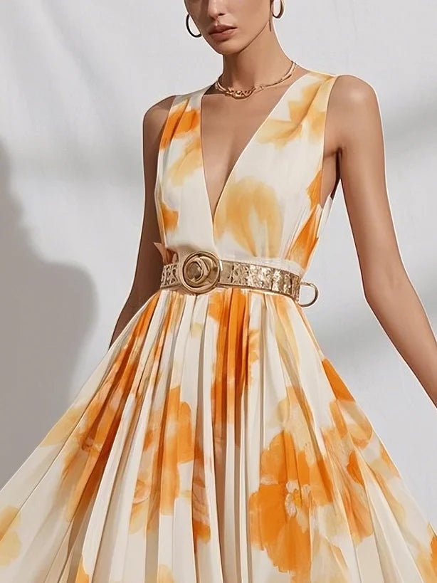 Ava - Chiffon Sleeveless Maxi Dress