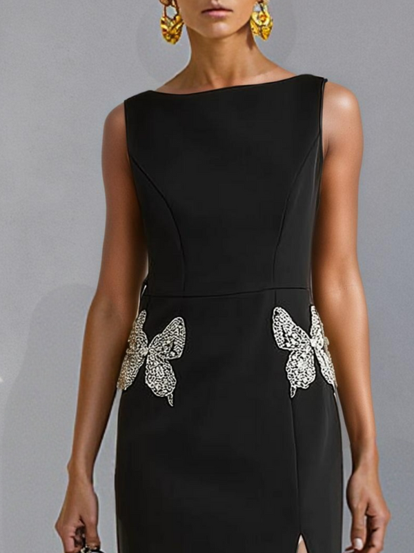 Nora - Butterfly Slit Maxi Dress
