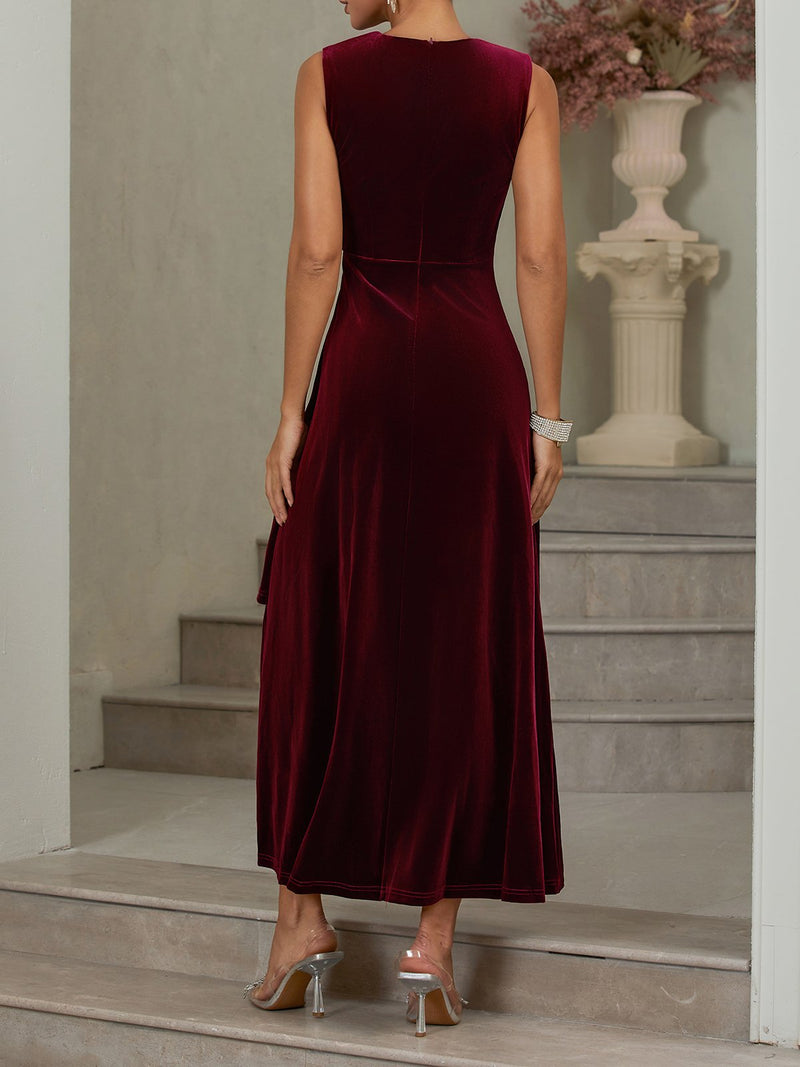 Raelynn - Velvet Rhinestone Midi Dress