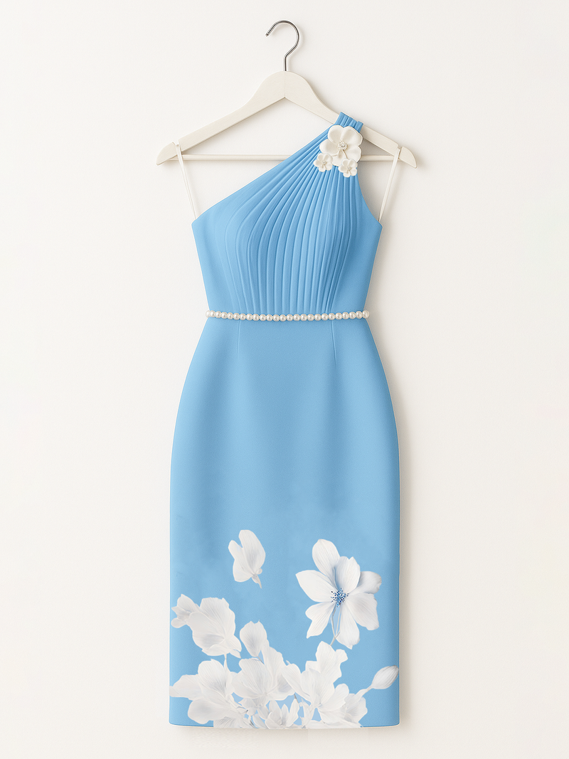 Tracy - Flower Detail Midi Dress