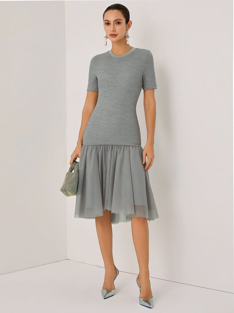 Gregoria - Knit Crew Midi Dress