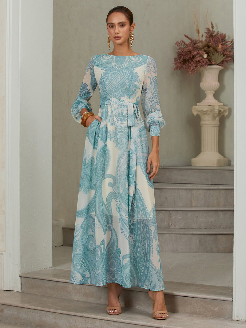 Solia - Floral Chiffon Maxi Dress