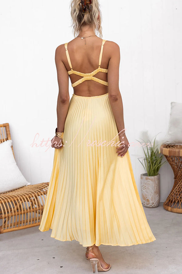 Soleil - Stunning Pleated Maxi Dress