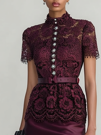 Irmani - Buckle Lace Maxi Dress