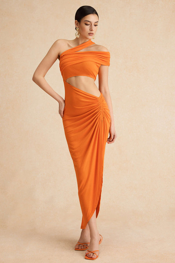 Lola - Asymmetrical Cut Slit Dress
