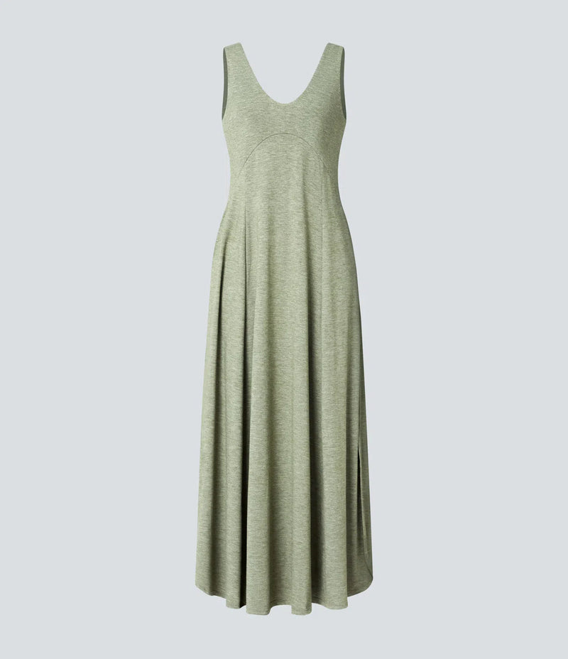 Luna - Flowy Split Backless Dress