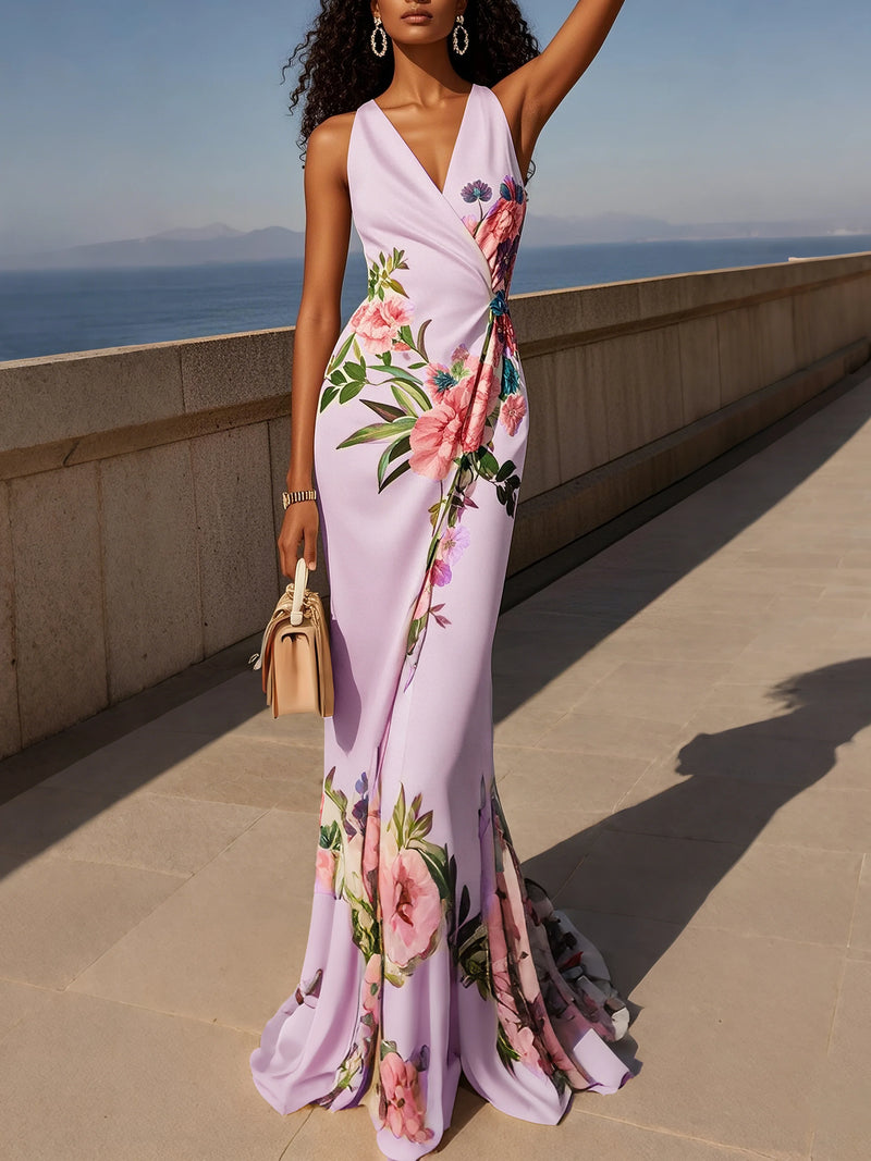 Analeia - Cross Floral Wrap Dress
