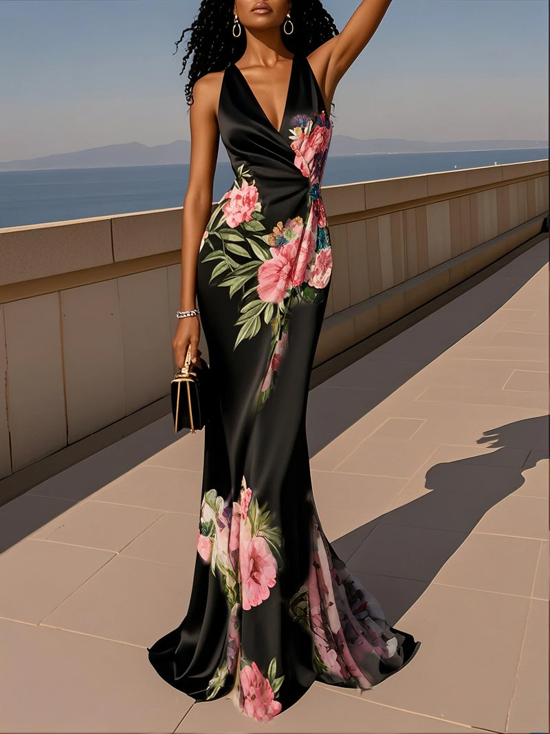 Analeia - Cross Floral Wrap Dress