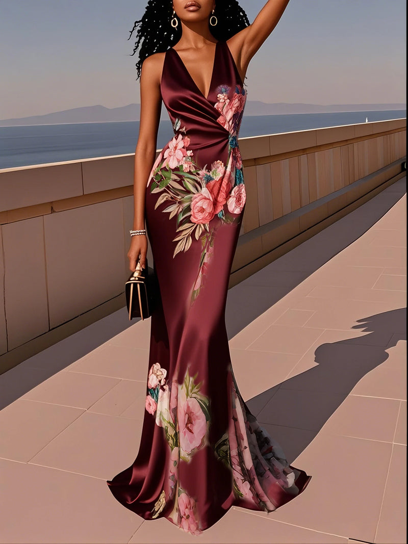Analeia - Cross Floral Wrap Dress