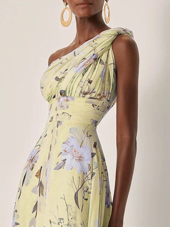 Aurelia - Floral Ruched Chiffon Dress
