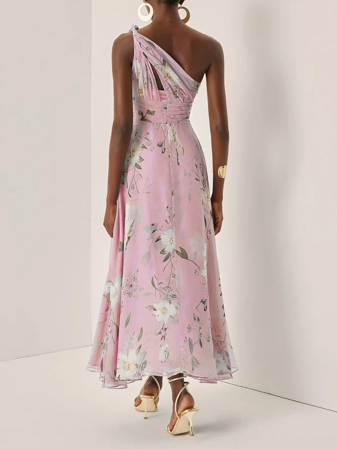 Aurelia - Floral Ruched Chiffon Dress