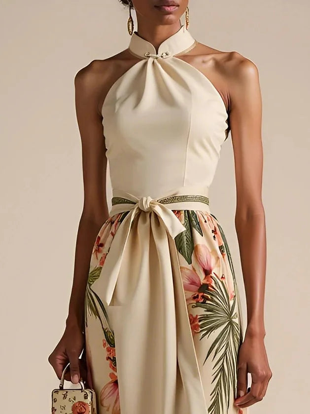 Avanie - Classic Bow Halter Dress