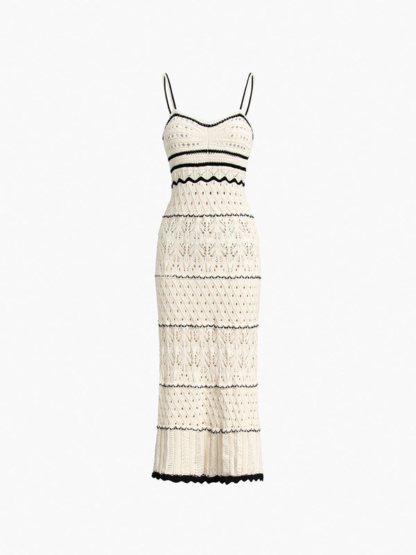 Ava - Crochet Eyelet Midi Dress