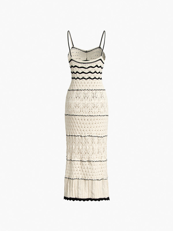 Ava - Crochet Eyelet Midi Dress