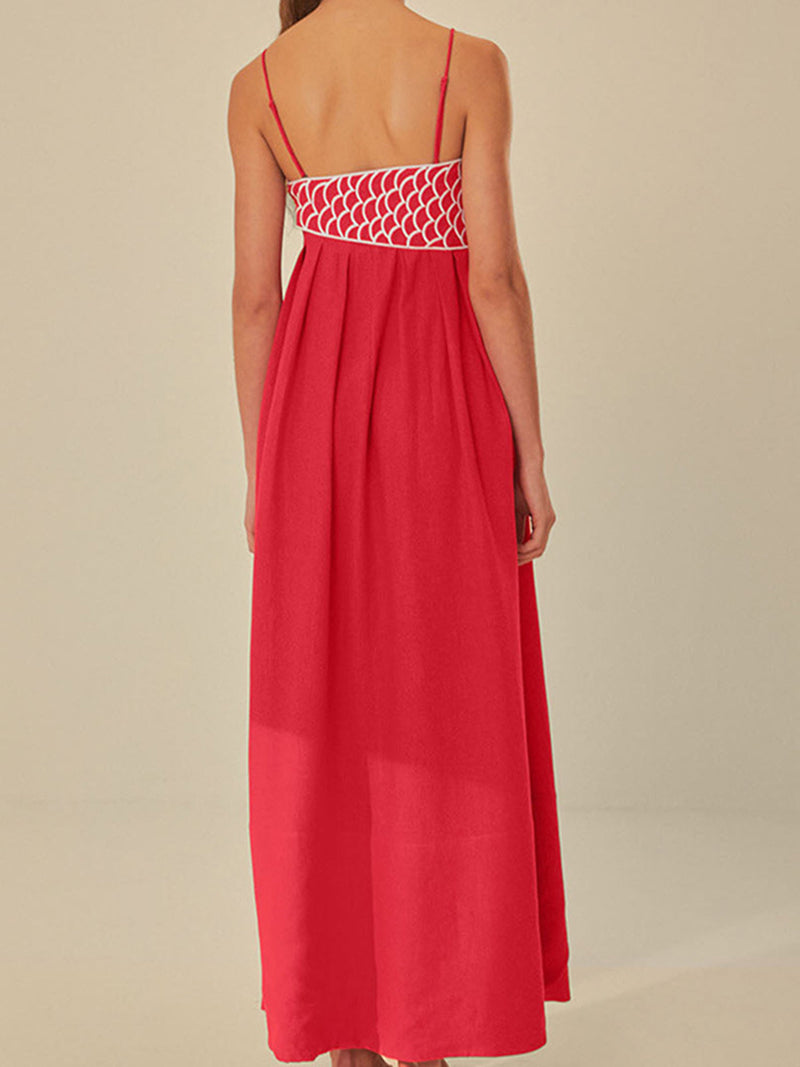 Maya - Embroidered Semi-Sheer Dress