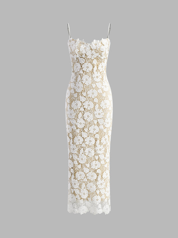Sophia - Semi-Sheer Lace Dress